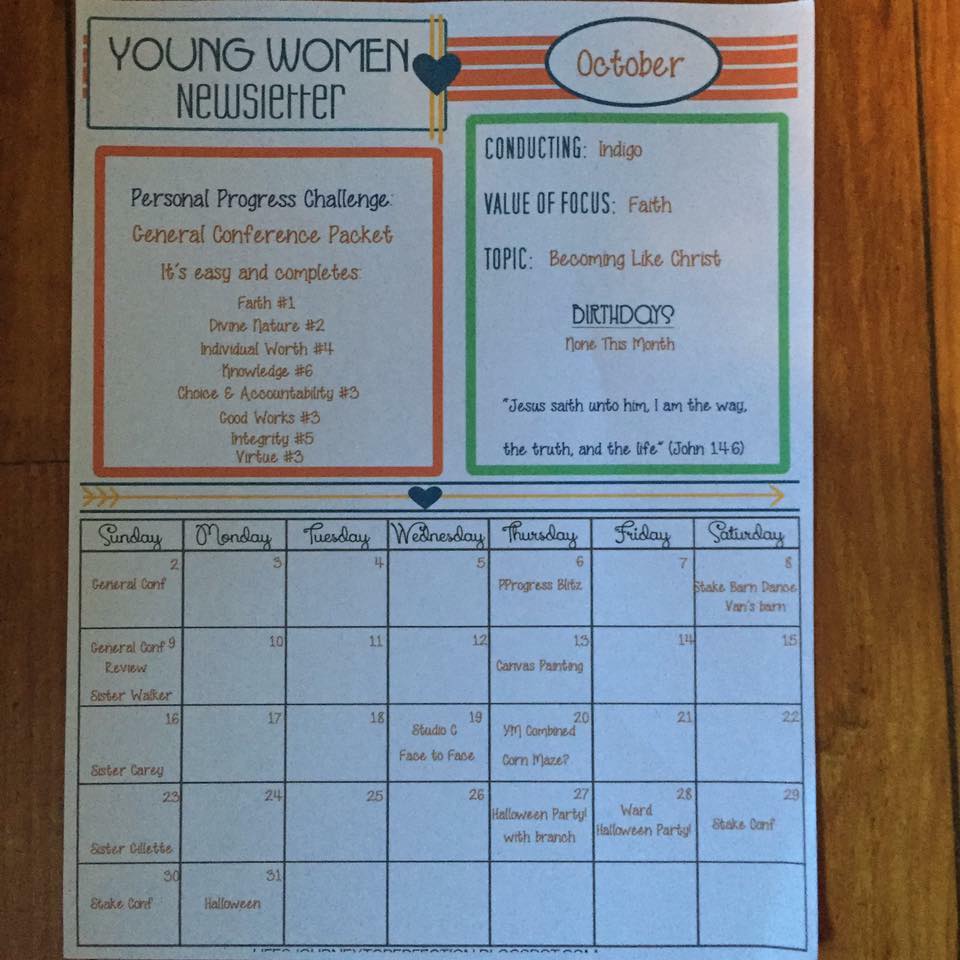 Young Women Newsletter