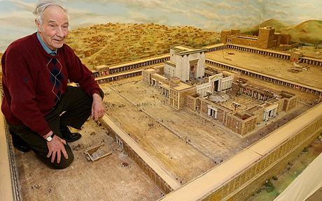 Man spends 30 years making Temple model...PIC BY GEOFF ROBINSON PHOTOGRAPHY 07976 880732. PICTURE SHOWS ALEC GARRARD AND HIS MODEL. A retired farmer has spent more than 30 YEARS building an enormous scale model of a Biblical temple - and it is still not finished. Alec Garrard, 78, has dedicated a massive 33,000 hours to constructing the ancient Herod's Temple, which measures a whopping 20ft by 12ft. The pensioner has hand-baked and painted every clay brick and tile and even sculpted 4,000 tiny human figures to populate the courtyards. Historical experts believe the model is the best representation in the world of what the Jewish temple actually looked like and it has attracted thousands of visitors from all over the globe. But Mr Garrard, who started the elaborate project in his 40's, says his masterpiece will not be finished in his lifetime. "I've always loved making models and as I was getting older I started to think about making one big project which would see me through to the end of my life," he said. "I have an interest in buildings and religion so I thought maybe I could combine the two and I came up with the idea of doing the Temple. "I'd seen one or two examples of it in Biblical exhibitions, but I thought they were rubbish and I knew I could do better. "I have been working on it for decades but it will never be finished as I'm always finding something new to add." SEE COPY CATCHLINE Man spends 30 years making Temple model.