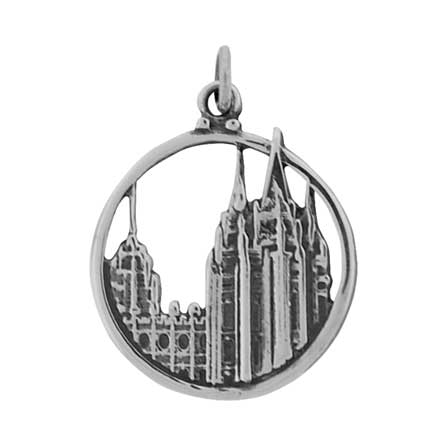 Salt Lake Temple Charm - Round Pendant