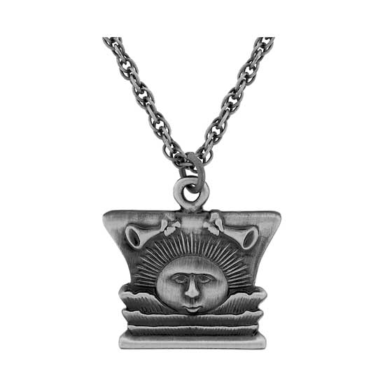 Nauvoo Temple Sunstone Necklace  - Antique Silver