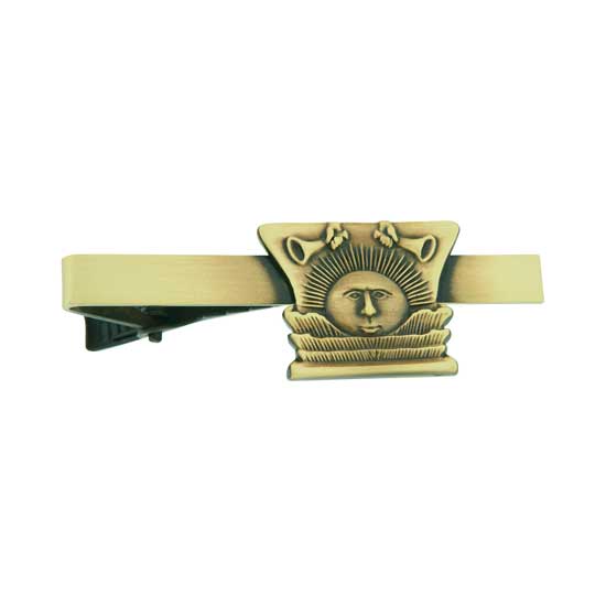 Nauvoo Sunstone Tie Bar -Antique Gold