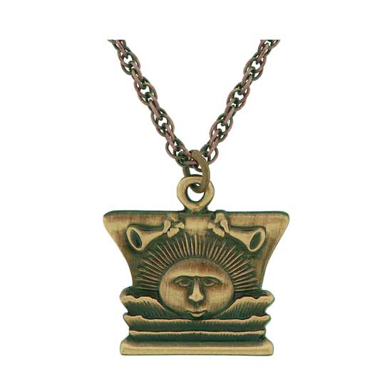 Nauvoo Temple Sunstone Necklace - Antique Gold