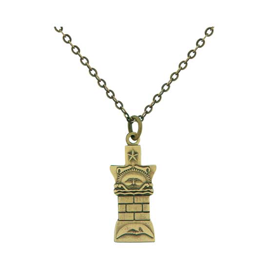 Necklace Nauvoo Temple Pillar - Antique Gold