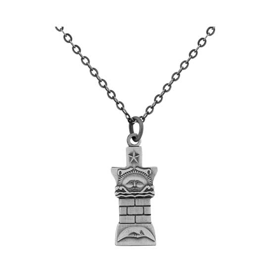 Nauvoo Temple Pillar Necklace  Antique Silver