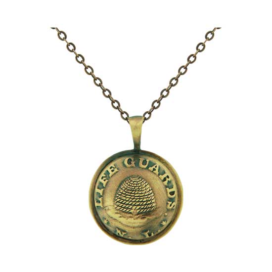 Nauvoo Legion Replica Button Necklace - Antique Gold