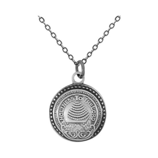 Salt Lake City Temple Doorknob Necklace - Antique Silver