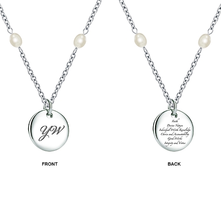 Young Women Necklace with Pearl chain