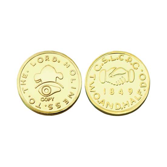 $2.50 Mormon Gold Coin Replica