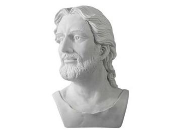 Christ Bust White Statue  15 inches
