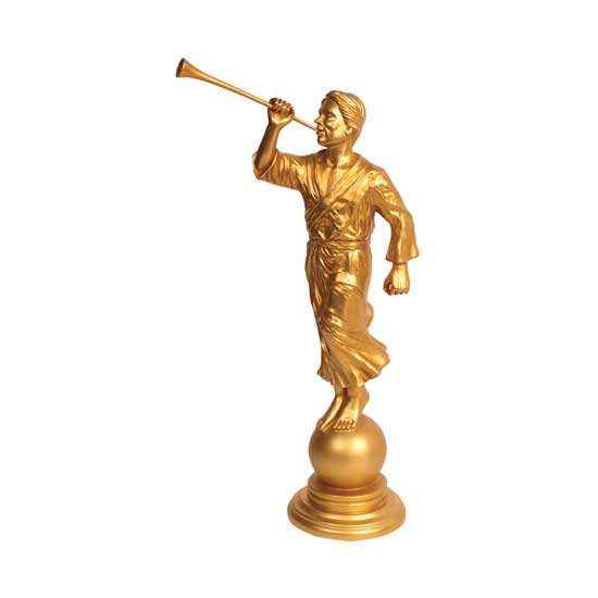 Angel Moroni Gold Tone Statue  15 inches