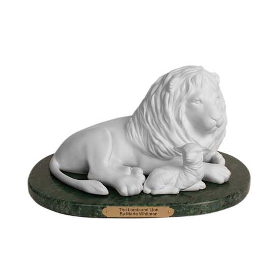 Lamb and Lion Statue  6 inches