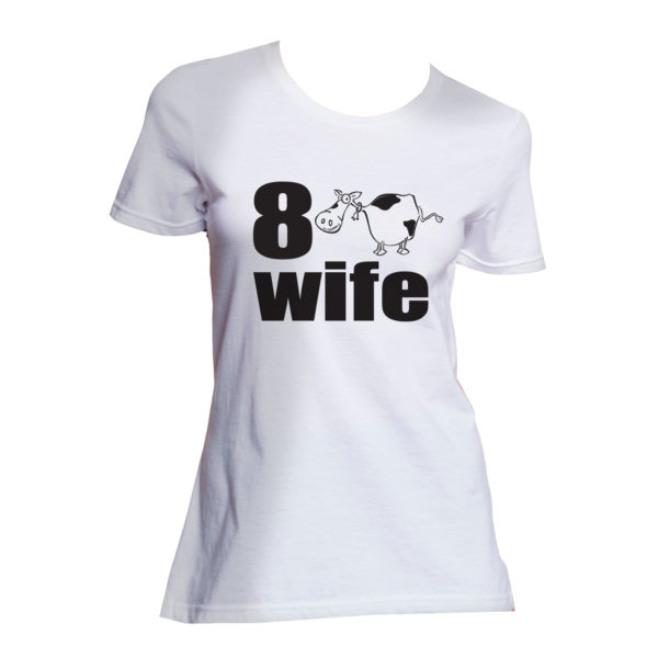 8 Cow Wife Illustrated T Shirt