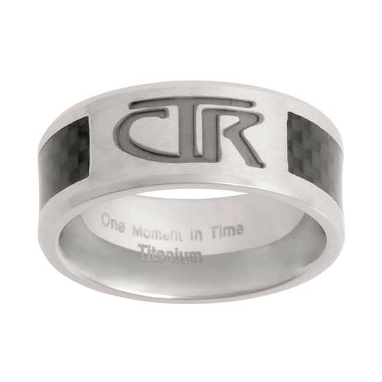 Titan Titanium Black Inlay CTR Ring