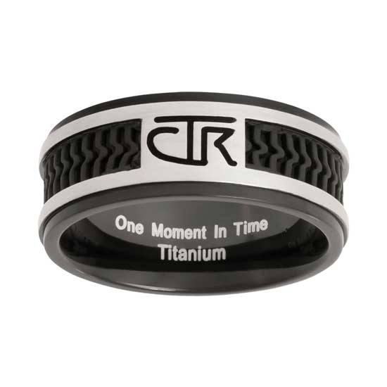 Elements -  Black Titanium With Rubber Inlay Elements CTR Ring