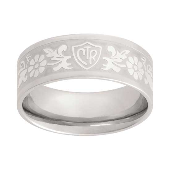 Daisy Flower Scroll CTR Ring