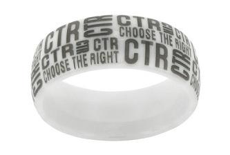 White Tabloid CTR Ring