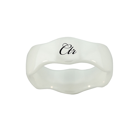 Wave White Diamond Ceramic CTR/Choose the Right Ring