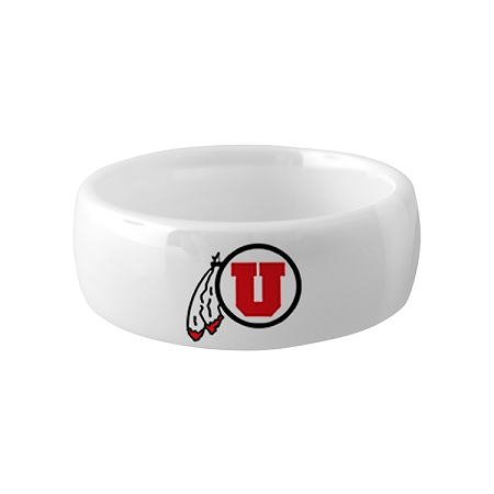 University of Utah White Diamond Ceramic with color graphic