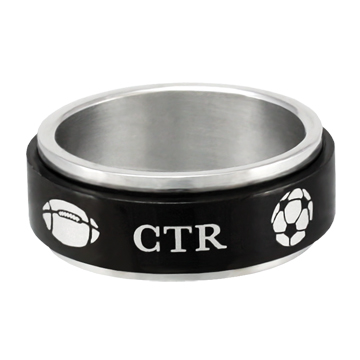 Black Sports Spinner CTR Ring