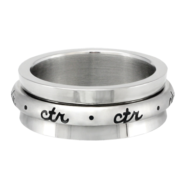 CTR Cursive Spinner Ring