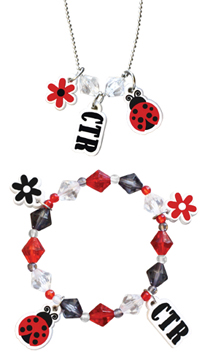 Ladybug CTR Necklace & Bracelet Set