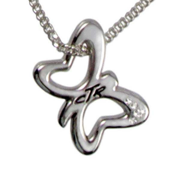 CTR Butterfly Necklace with Stones
