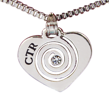 Heart with Stone CTR Necklace