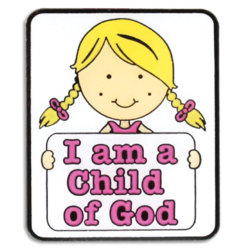 I am a Child of God Pin (Girl)