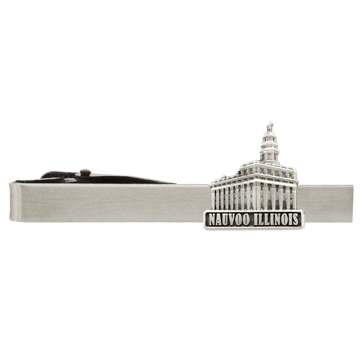 Nauvoo Illinois Temple Tie Bar - Silver Finish