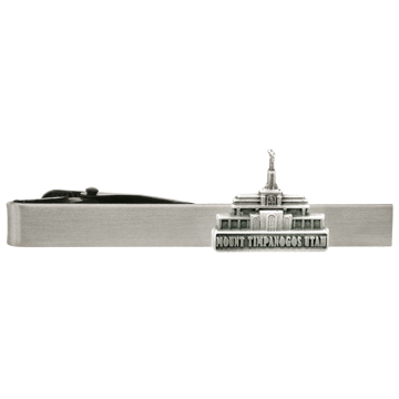 Mount Timpanogos Utah Temple Tie Bar - Silver Finish