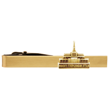 Mount Timpanogos Utah Temple Tie Bar - Gold Finish