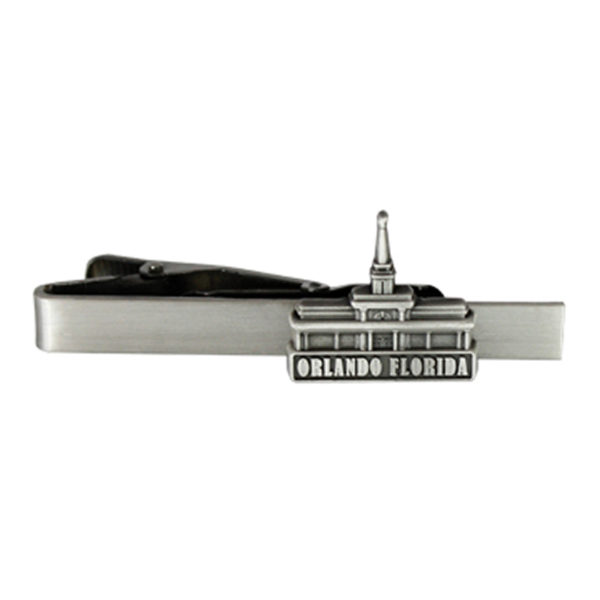 Orlando Florida Temple Tie Bar - Silver Finish