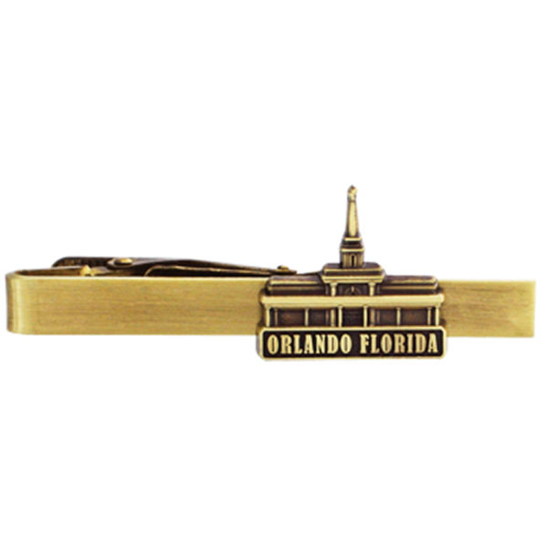 Orlando Florida Temple Tie Bar - Gold Finish