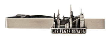Las Vegas Nevada Temple Tie Bar - Silver Finish