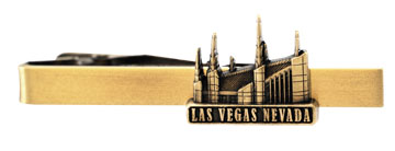 Las Vegas Nevada Temple Tie Bar - Gold Finish