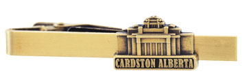 Cardston Alberta Temple Tie Bar - Gold Finish