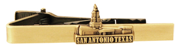 San Antonio Texas Temple Tie Bar - Gold Finish