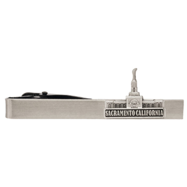 Sacramento California Temple Tie Bar - Silver Finish
