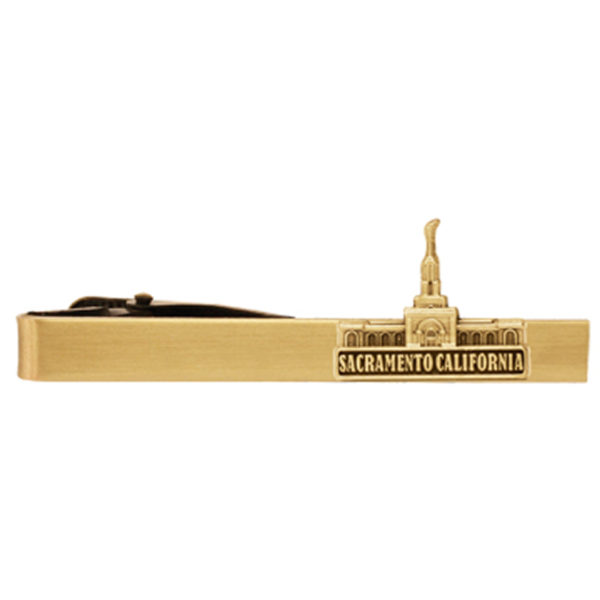Sacramento California Temple Tie Bar - Gold Finish