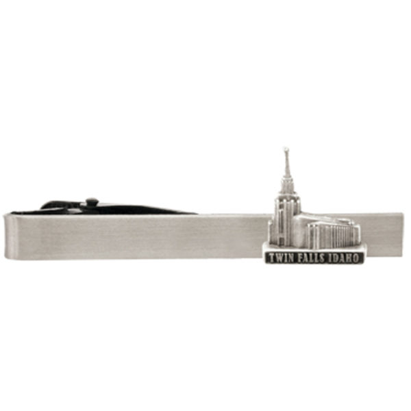 Twin Falls Idaho Temple Tie Bar - Silver Finish