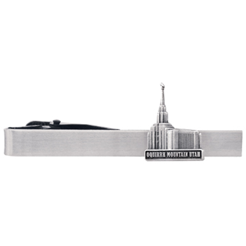Oquirrh Mountain Utah Temple Tie Bar - Silver Finish Oquirrh Mountain Utah Temple Tie Bar - Silver Finish
