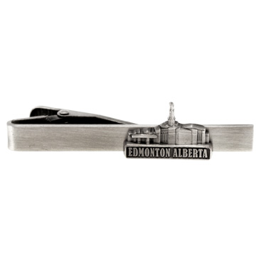 Edmonton Alberta Temple Tie Bar - Silver Finish