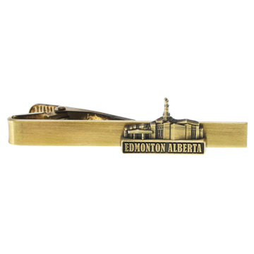 Edmonton Alberta Temple Tie Bar - Gold Finish