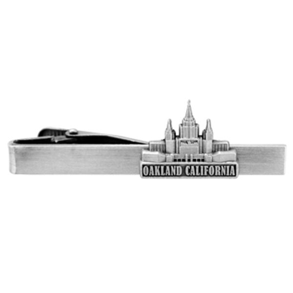 Oakland California Temple Tie Bar - Silver Finish