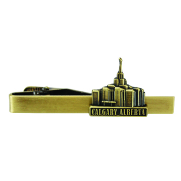 Calgary Alberta Temple Tie Bar - Gold Finish