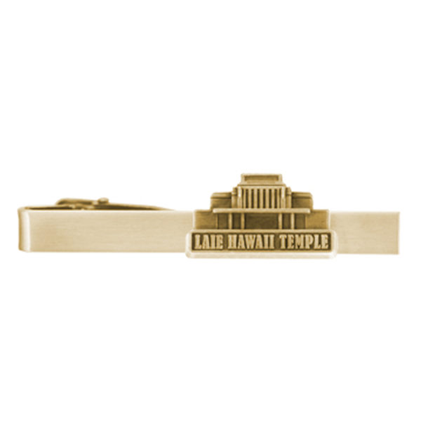 Laie Hawaii Temple Tie Bar - Gold Finish