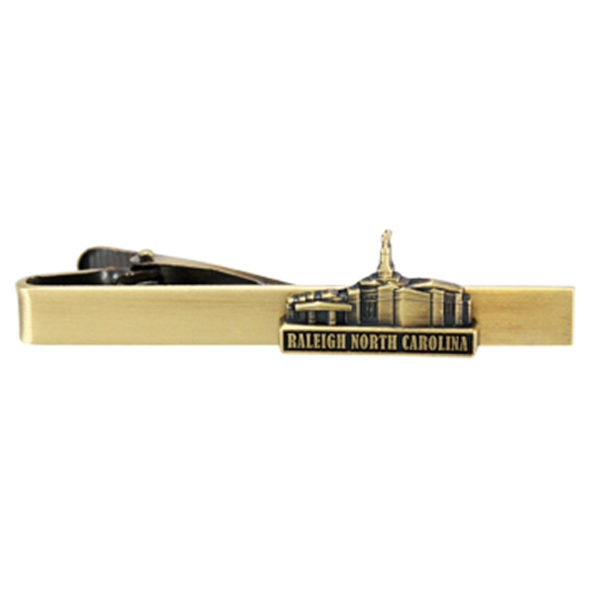 Raleigh North Carolina Temple Tie Bar - Gold Finish
