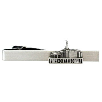 Fresno California Temple Tie Bar - Silver Finish