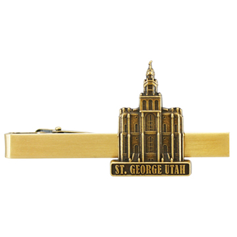 St. George Temple Tie Bar - Gold Finish St. George Temple Tie Bar - Gold Finish