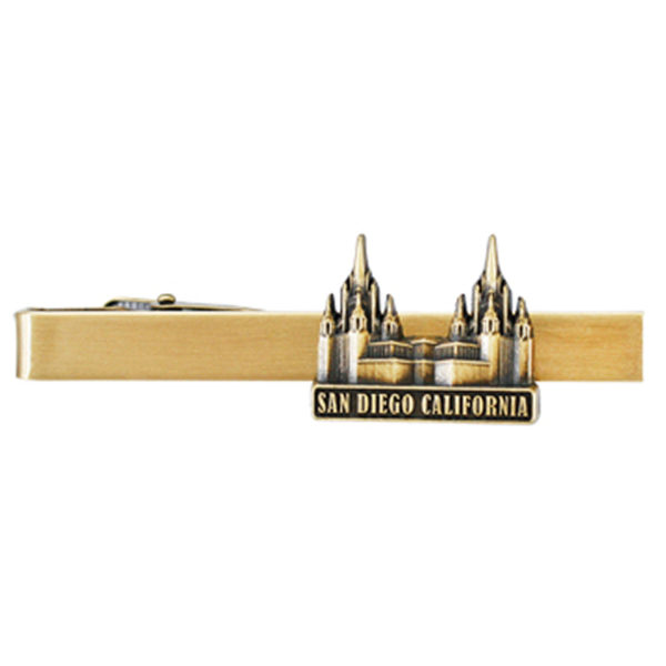 San Diego Temple Tie Bar - Gold Finish